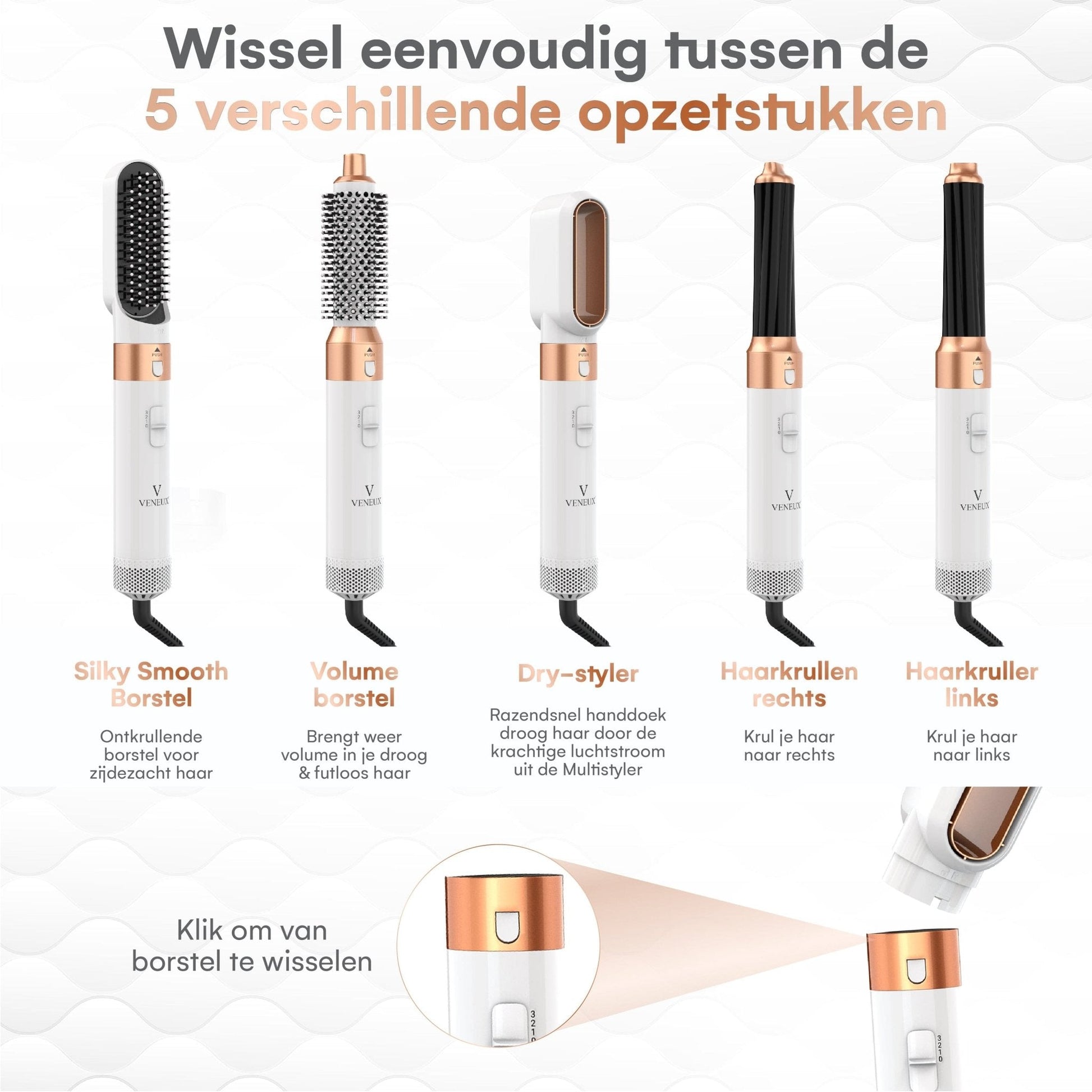 VENEUX® 5-in-1 Airstyler - Krultang - VENEUX
