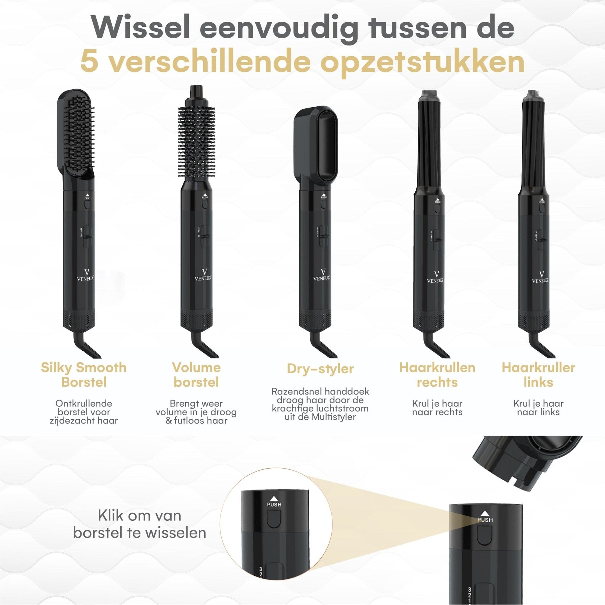 VENEUX® 5-in-1 Airstyler - Krultang - VENEUX